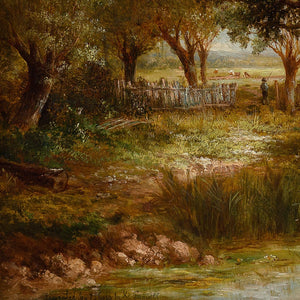 Joseph Thors, Rural Landscape With Riverbank
