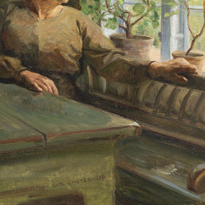 Carl Vilhelm Meyer, Interior Scene With Older Lady