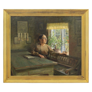 Carl Vilhelm Meyer, Interior Scene With Older Lady