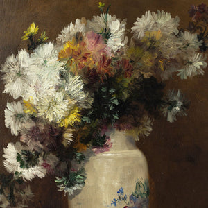 Alfred Rouby, Still Life With Chrysanthemums