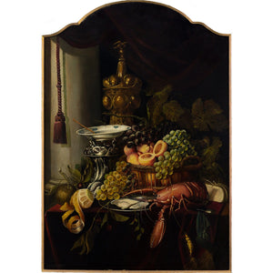 19th-Century Dutch School, Still Life With Fruit, Oysters & Lobster