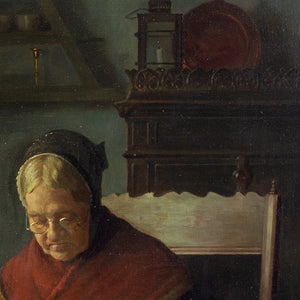 Gustav Vermehren, Interior Scene With Woman Reading