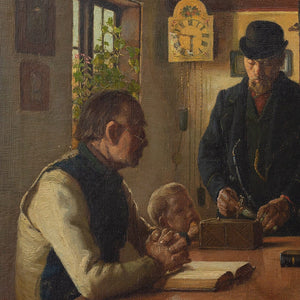 Hans Andreasen Hessellund, Farmhouse Interior Scene With Family