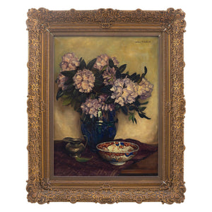 Willy Fleur, Still Life With Rhododendrons &amp; Bowl