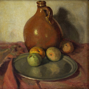 J W Schonnevelt Buchner, Still Life With Jug &amp; Apples