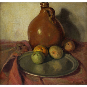 J W Schonnevelt Buchner, Still Life With Jug &amp; Apples