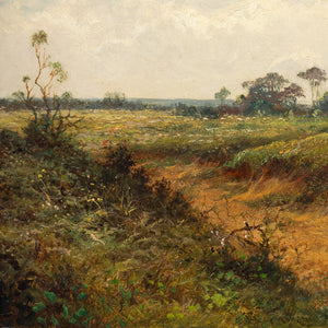 HK Foster, Rural Landscape With Worn Track & Family Picnicking