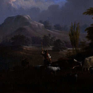 19th-Century Dutch School Pastoral Landscape With Cattle