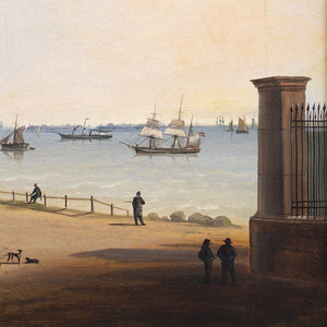 19th-Century Danish School Coastal Landscape With Figures