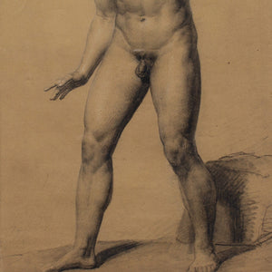 British School, Study Of A Male Nude