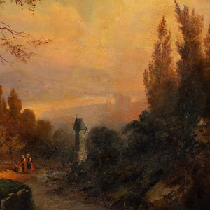 19th-Century German School, Classical Landscape With Ruins