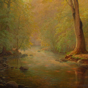 Peter Busch, Forest Landscape With Stream