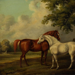 Edwin Moseley Fox, Two Mares In A Landscape