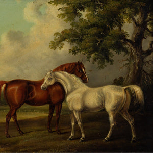 Edwin Moseley Fox, Two Mares In A Landscape