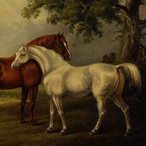 Edwin Moseley Fox, Two Mares In A Landscape