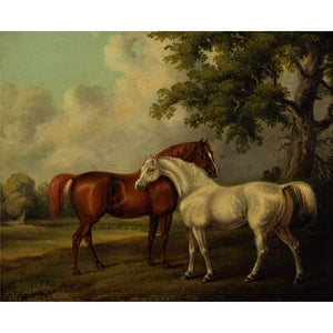 Edwin Moseley Fox, Two Mares In A Landscape