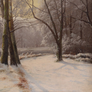 19th-Century Danish School, River Landscape With Birch Trees