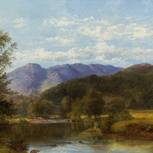 James Poole, River Landscape With Distant Hills
