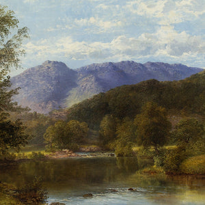James Poole, River Landscape With Distant Hills