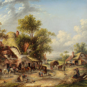 Edwin Masters, Village Scene With Cottages