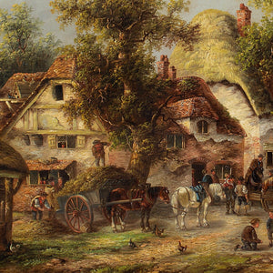 Edwin Masters, Village Scene With Cottages