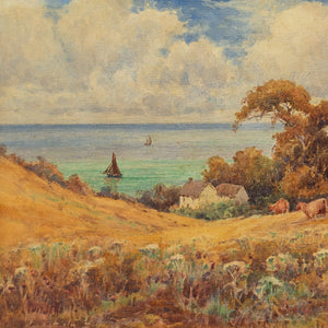 19th-Century British School, Coastal Landscape With Cattle