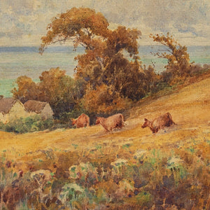 19th-Century British School, Coastal Landscape With Cattle