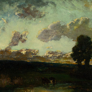 Edmond De Schampheleer, River Landscape With Cattle
