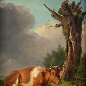 Belgian School, A Cow Near The Willow