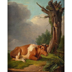 Belgian School, A Cow Near The Willow