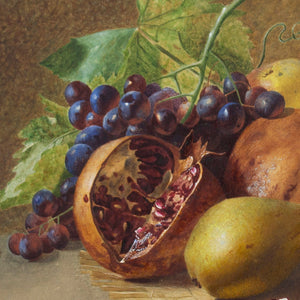 W Clansmore, Still Life With Fruit & Jug
