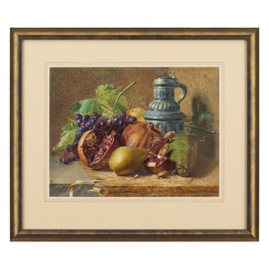 W Clansmore, Still Life With Fruit & Jug