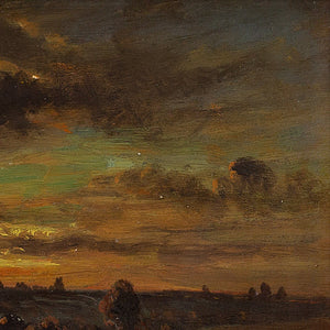H Rowley, Evening Landscape With Sunset