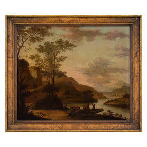 Attr. Pieter Nolpe, 17th-Century Dutch Landscape With River