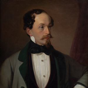 19th-Century Austrian School, Portrait Of A Gentleman With A Bowtie & Gloves
