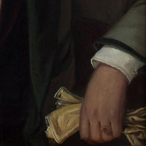 19th-Century Austrian School, Portrait Of A Gentleman With A Bowtie & Gloves