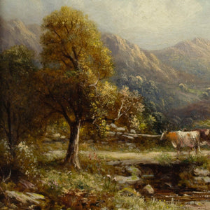 Robert John Hammond, Upland Landscape With Cattle
