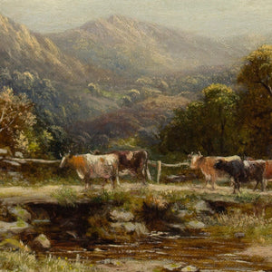 Robert John Hammond, Upland Landscape With Cattle