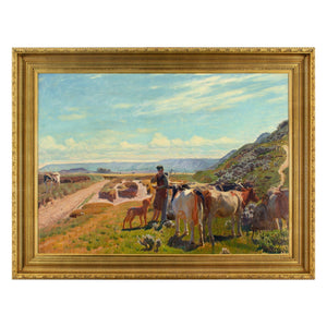 Knud Sinding, Pastoral Scene With Shepherd