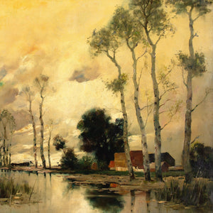 Early 20th-Century Dutch School, Landscape With Birch Trees