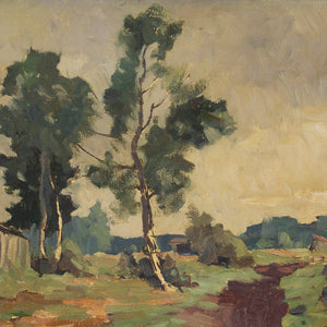 Curt Rabethge, Moorland With Birch Trees