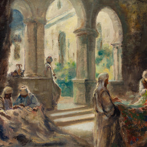 Early 20th-Century, North African Genre Scene, The Carpet Merchant