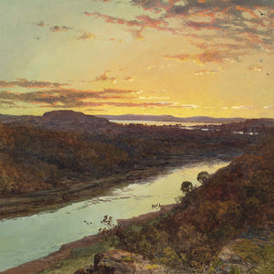 Charles Branwhite, River Landscape With Sunset