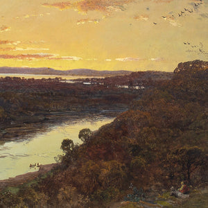 Charles Branwhite, River Landscape With Sunset