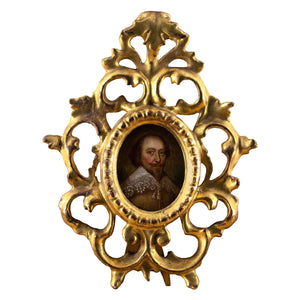17th-Century English School, Portrait Miniature Of King Charles I
