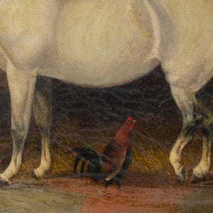 19th-Century British School, Stable Scene With Animals