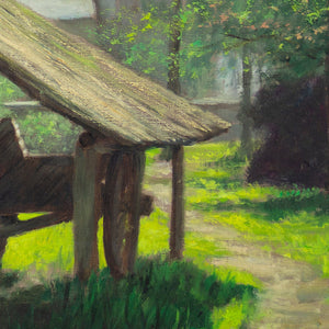 Maurice Wiliquet, Farmhouse With Cart, Trees & Church