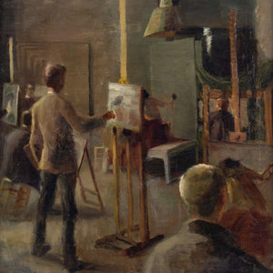 Early 20th-Century Danish School, Art Academy Interior