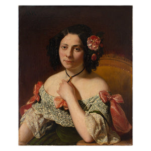 19th-Century French School Portrait Of A Lady