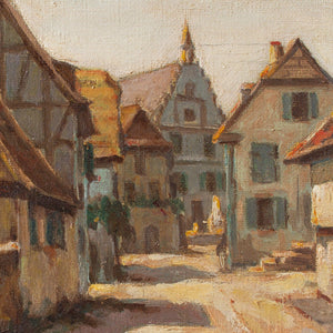 Reserved - A Braunsteffer, A Sunlit Street In Alsace